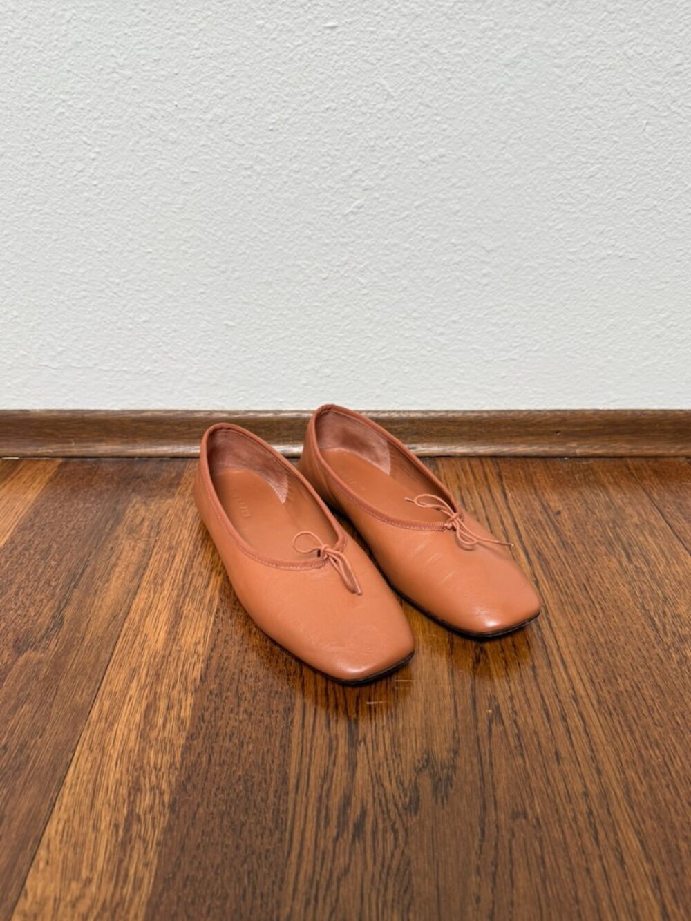 Everlane The Day Ballet Flats Square Toe Toasted Almond Size 7.5